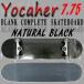  переселение распродажа! ограниченное количество!YOCAHER blank Complete скейтборд / скейтборд NATURAL BLACK 7.75 панель . под дерево . видно модель 