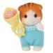  б/у игрушка 5. Maple кошка. младенец . букет [ Sylvanian Families младенец коллекция младенец party серии ]