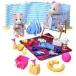  б/у игрушка Day at the Seaside Set - marron собака родители .. resort комплект -[ Sylvanian Families ]