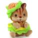  б/у игрушка ... белка. младенец (....)( рукоятка burger костюм ) [ Sylvanian Families .... коллекция - красный 