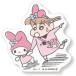  б/у наклейка * стикер 3. My Melody &nene Chan da ikatto стикер Mini [ Crayon Shin-chan × Sanrio герой z]