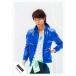  б/у life photograph ( Johnny's ) гроза / Sakurai sho / колени сверху * костюм синий * внутренний белый * зеленый рубашка * левый рука карман * фон белый / официальный life photograph 