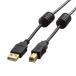  Elecom USB кабель [B] USB2.0 (USB A мужской to USB B мужской )fe свет core есть 0.7m черный U2C-BF07