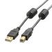  Elecom USB кабель [B] USB2.0 (USB A мужской to USB B мужской )fe свет core есть 1m черный U2C-BF10BK