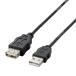  Elecom USB кабель удлинение USB2.0 (USB A мужской to USB A женский ) RoHS палец . основа 0.5m черный USB-ECOEA
