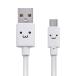  Elecom микро USB кабель microUSB внезапный скорость зарядка соответствует [ различный выражение. лицо . симпатичный ] пересылка * зарядка 2A мощность 1.2m белый MPA-