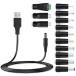 Vogourfify USB электрический кабель переходник имеется 13in1 DC зарядка код USB-A to круг .5.5x2.1mm 1m 5V/3.0