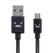  Elecom микро USB кабель microUSB внезапный скорость зарядка соответствует [ различный выражение. лицо . симпатичный ] пересылка * зарядка 2A мощность 1.2m черный MPA-