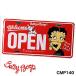 betib-p коммерческий plate номерная табличка способ табличка plate Betty Boop CMP-6 OPEN табличка OPEN табличка H15×W30cm american смешанные товары интерьер смешанные товары 