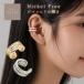  ушные каффы iya кафф серьги аллергия 40 плата 2 полосный золотой Gold diamond бренд 30 плата 50 плата серебряный женский взяв трудно 