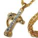  колье мужской Gold простой модный мужской длинный Cross 10 знак .n456