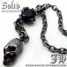  бесплатная доставка Skull .. каркас череп Crown .. платина черный чёрный Kirakira светит Kirameki . cut Glass колье аксессуары ювелирные изделия ho -тактный серия мужской n851