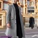  Пальто Честерфилд мужской .. воротник бизнес длинное пальто офис тонкий тонкий ходить на работу внешний джентльмен одежда защищающий от холода теплоизоляция осень-зима большой размер 