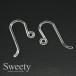 樹脂ピアス パーツ　金属アレルギーの方に 樹脂ピアスフック U字ピアス パーツ 金具 5ペアセット クリアー｜Sweety