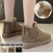  side-gore mouton boots short boots fur warm . casual Flat lady's shoes ^bo-748^
