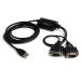 StarTech.com 2�|�[�g����USB 2.0-RS232C�V���A���ϊ��P�[�u�� 1x USB A �I�X�[2x DB-9(D-Sub 9�s��)  ICUSB2322F