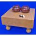  Go set new katsura tree 4 size pair attaching goban set ( clam Go stones 25 number * wooden go-stone container chestnut large )[ Go shogi speciality shop. . Go shop ]