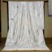  белый удар . 10 2 одиночный . способ полиэстер белый фотосъемка для свадьба невеста костюм .65m длина 192cm прекрасный товар M размер 1957