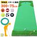 本格派パターマット ゴルフ パター 練習 人工芝 グリーン ゴルフボール6個付き 300×75cm Ωシリーズ