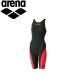 アリーナ 水泳 競泳水着 レーシング レディース ハーフスパッツオープンバック ARN7010W-BKRD 返品不可