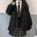  school кардиган V шея школьное пальто студент женский бушлат перо ткань форма школьная форма внешний акционерное общество . одноцветный симпатичный свободно ученик неполной средней школы ученик старшей школы 