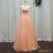  цветное платье бледный orange 7 номер 9 номер 11 номер исполнение . длинное платье свадьба передний ..A линия 2 следующий . отправка в тот же день 53331or
