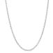 14k White Gold 3.35mm Curb Cuban Link Chain Necklace - with Secure Lobster