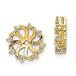 Solid 14k Yellow Gold Diamond Earring Jacket - 12mm x 10mm (.064 cttw.)