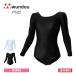  Leotard lady's wundouundou woman gymnastics Leotard long sleeve P520 gymnastics . sweat speed . gymnastics artistic gymnastics rhythmic sports gymnastics Club part . sports bra k white black white 