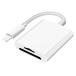 2in1 SD�J�[�h���[�_�[ iPhone/iPad�ɓK�p SD/MicroSD�J�[�h iOS�ŐV�Ή� �o�����f�[�^�]�� �ʐ^/����/Word/Excle/PPT/PDF �����]�� �ϊ��A�_�v�^�[