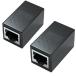 RJ45 LAN�P�[�u���p���p�R�l�N�^ 2���� ���� �A�_�v�^ ���X-���X 8P8C 100�M�K�r�b�g �`���Ή� �����b�L�ړ_ �l�b�g���[�N�P�[�u�� Cat7/Cat6/Cat5