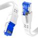 LAN�P�[�u�� 10m CAT8 Soohut �t���b�g LAN�P�[�u�� 40Gbps/2000MHz�����P�[�u�� RJ45 �R�l�N�^ �C���^�[�l�b�g �L���P�[�u�� �i�z���C�g�j