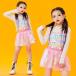[ специальная цена ] Kids танцевальный костюм Kids выставить s брюки Корея Cheer танцевальный костюм симпатичный розовый Kirakira украшен блестками stage костюм отвечающий .. тренировка надеты 