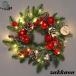 45cm Christmas wreath flower wheel decoration LED Christmas ornament Northern Europe manner lease entranceway garden equipment ornament door Galland part shop decoration ornament 