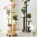  flower stand garden rack bamboo made decorative plant gardening rack succulent plant pot stand stand for flower vase interior outdoors 5 -step type with casters .