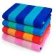  extra soft beach towel 30 x 60 -inch hippopotamus na stripe hotel pool & resort style . aqueous Terry cotton 100% 4 Pack 7