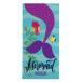 Let's Make Memoriespa-sonalaiz mermaid beach towel - pool for cusomize towel - spring day off &amp; summer. fun .- purple - width 