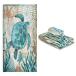 Vdsrup Vintage sea . turtle towel 3 pieces set sea hitote world map hand towel bath towel face washing towel soft light face guest towel ki