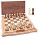 AMEROUS 15.6 -inch magnetism wooden chess set hand-held style chess board game set game piece storage slot attaching? 2.. Queen 