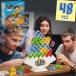 WOWNOVA 48PCS Tetra Tower, Fun Balance Stacking Building Blocks Board Game