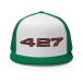 Chevy 427 Engine Classic Cars Emblem Custom Embroidered 5 Panel Trucker Cap