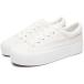 THATXUAOV Womens Platform Sneakers White Tennis Shoes Casual Low Top Fashio
