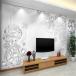 European Style 3D Diamond Flower Jewelry Wall Murals, 3D Relief Bedroom Mur