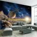 Night Scene Universe Planet Starry Sky Wall Murals, Custom 3D Photo Mural W