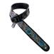 Walker And Williams LHR-16 Gloss Black Premium Thick Leather Guitar Strap W