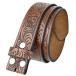 Belts.com мужской запад. цветок en Boss Vintage soft кожа ремень ремешок 1.5" 32 коричневый 