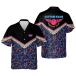 LASFOUR Bowling Shirts for Men, Men's Bowling Button-Down Short Sleeve Hawa
