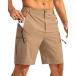 Pudolla Men's Hiking Cargo Shorts 9" Lightweight Outdoor Work Shorts for Me