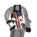 Geyi American Flag Thin Red Line Wrestling earguard Sticker (Black)