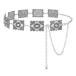 LEACOOLKEY Metal Concho Belt for Women Western Cowgirl Boho Waist Chain Bel
